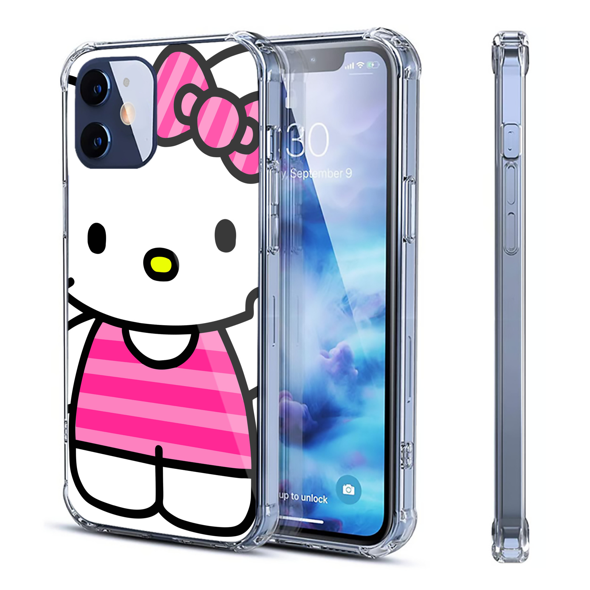 （画像用） Hello Kitty ハローキティ 【iPhone 12シリーズ対応】透明スマホケース（クリアソフトケース）